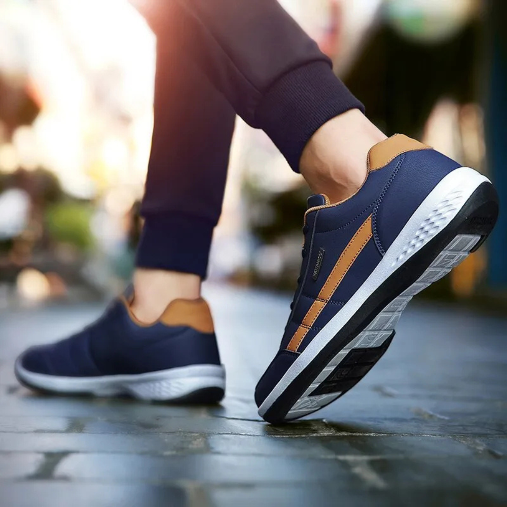 Miles | Stability-Focused Leather Comfort Sneakers for Men