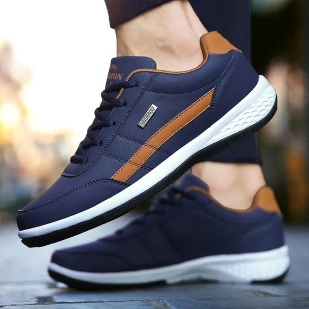 Miles | Stability-Focused Leather Comfort Sneakers for Men