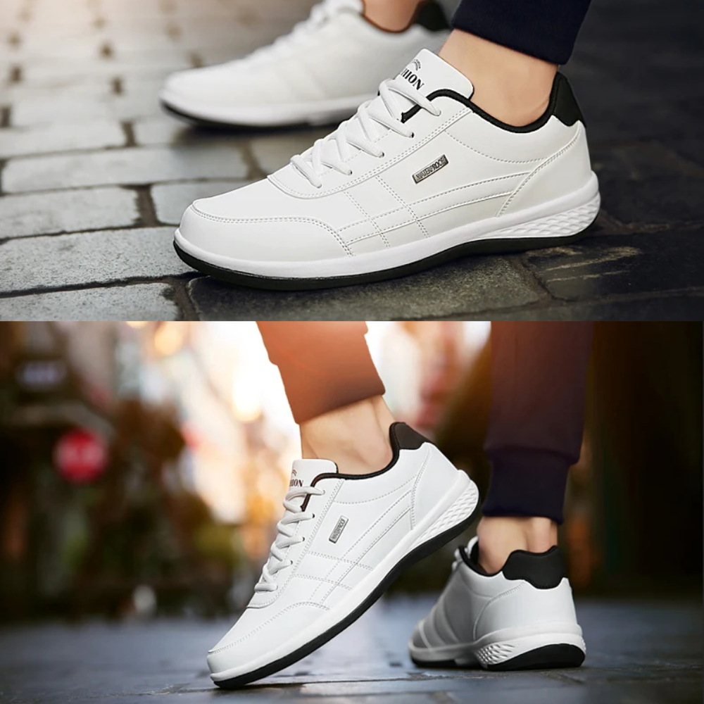 Miles | Stability-Focused Leather Comfort Sneakers for Men