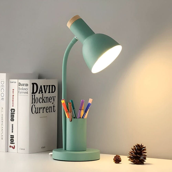 LED desk lamp with a pen holder built into the base - product photo 5