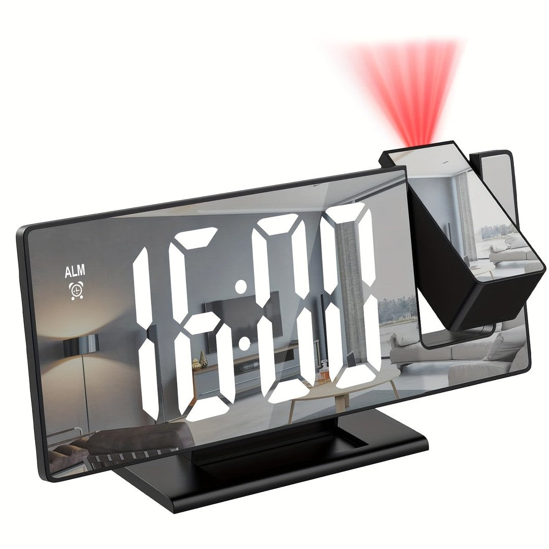 LED projection alarm clock projecting the time - product photo 1