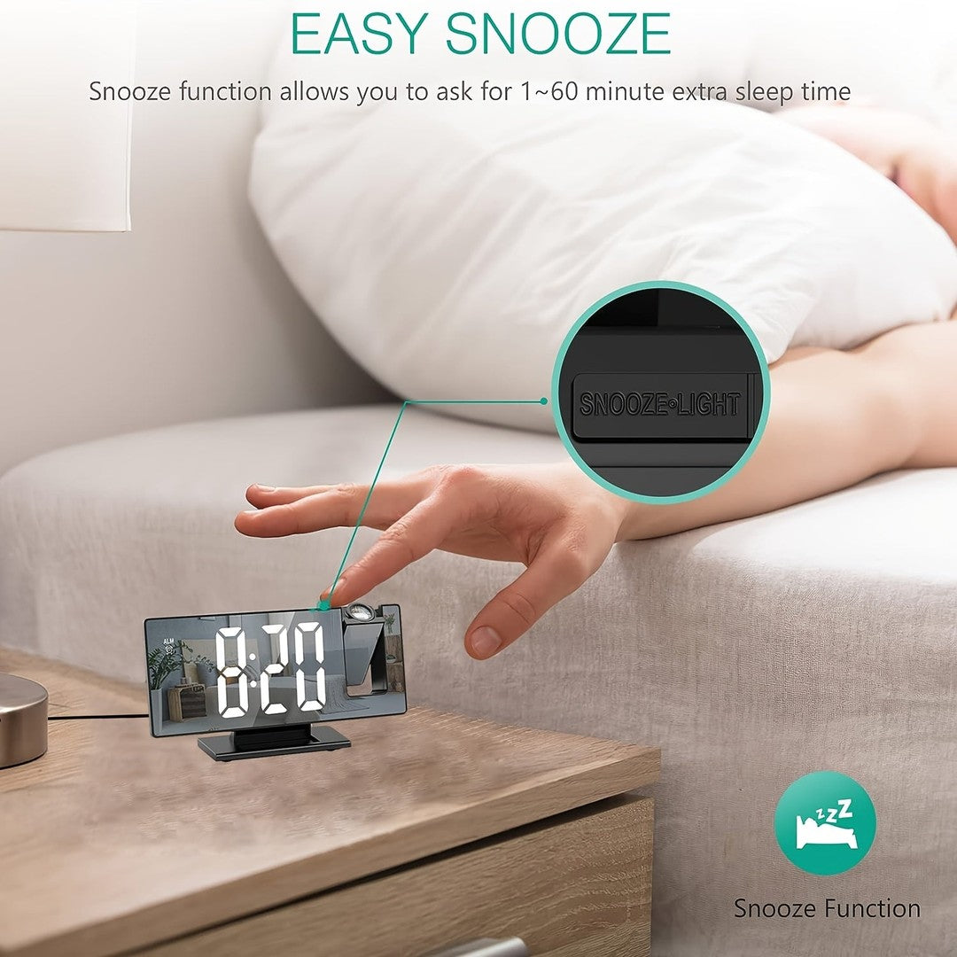 LED projection alarm clock projecting the time - product photo 8