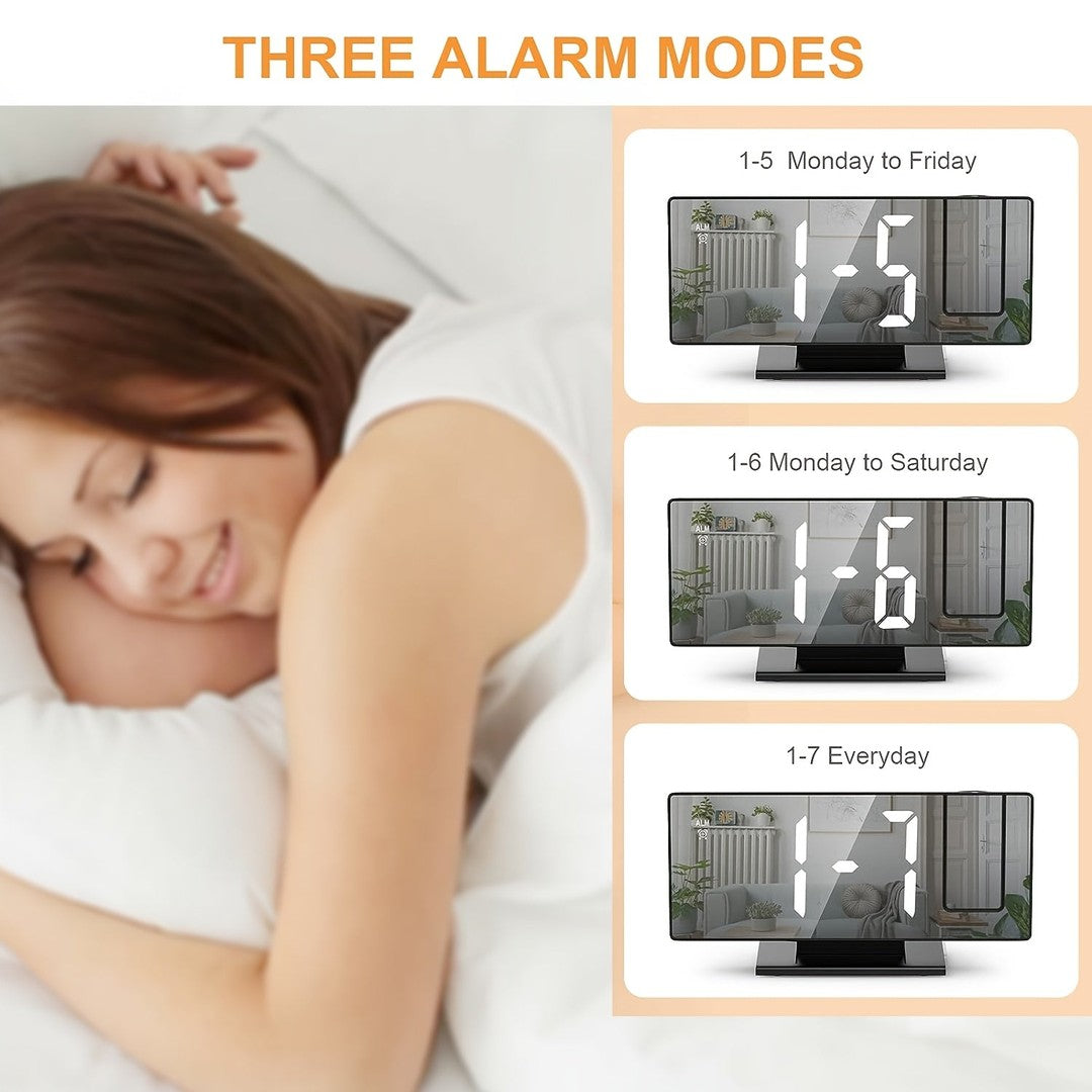 LED projection alarm clock projecting the time - product photo 9