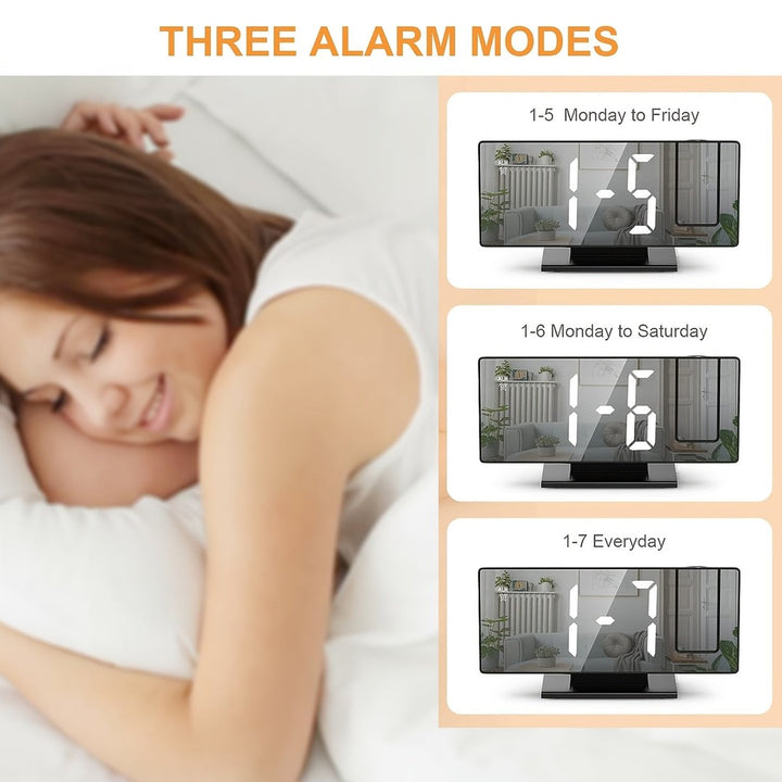 LED projection alarm clock projecting the time - product photo 9