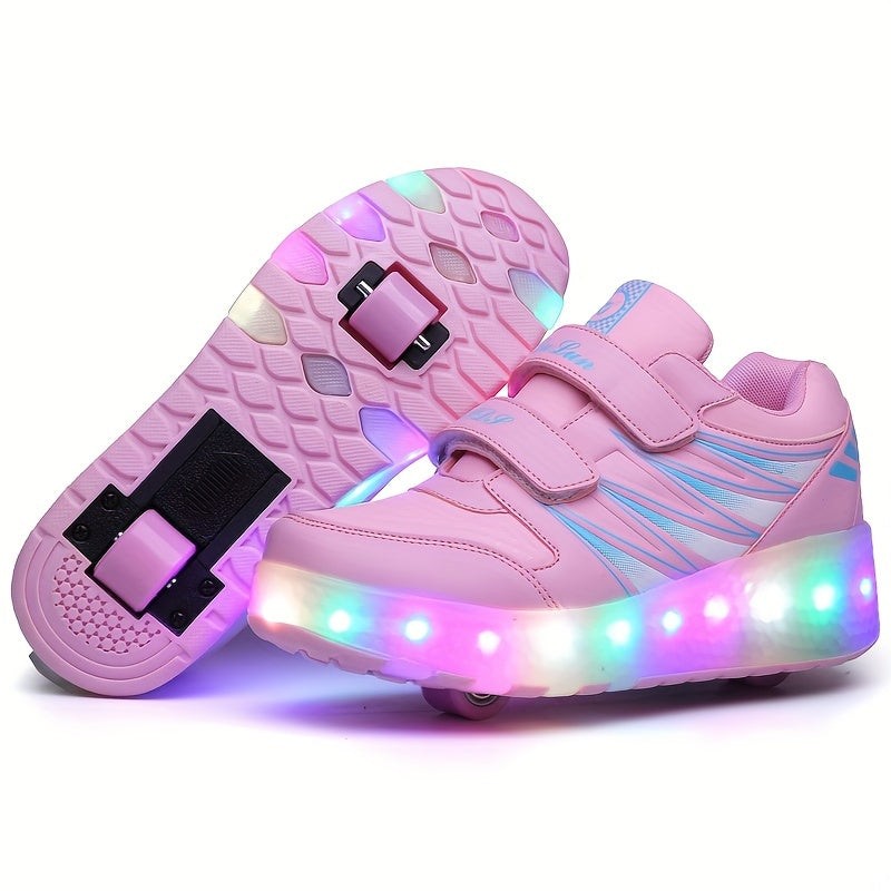 LED sneakers with removable wheels - product photo 1