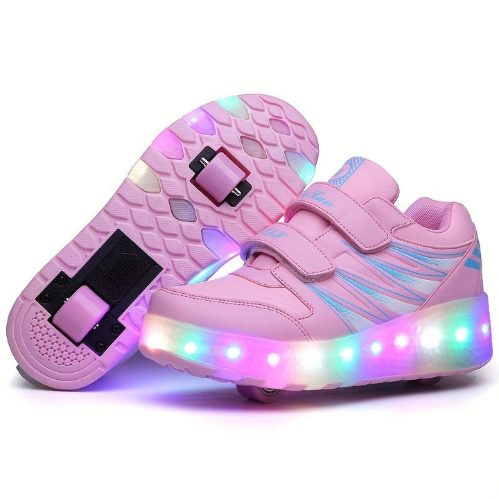 LED sneakers with removable wheels - product photo 1