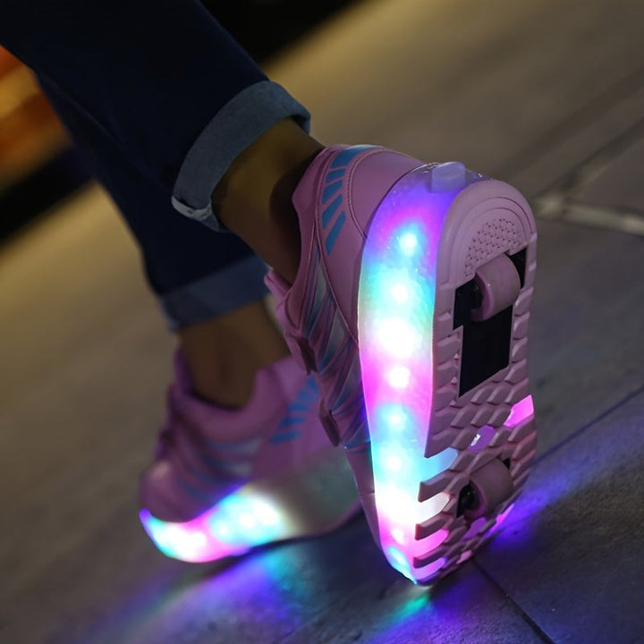 LED sneakers with removable wheels - product photo 4