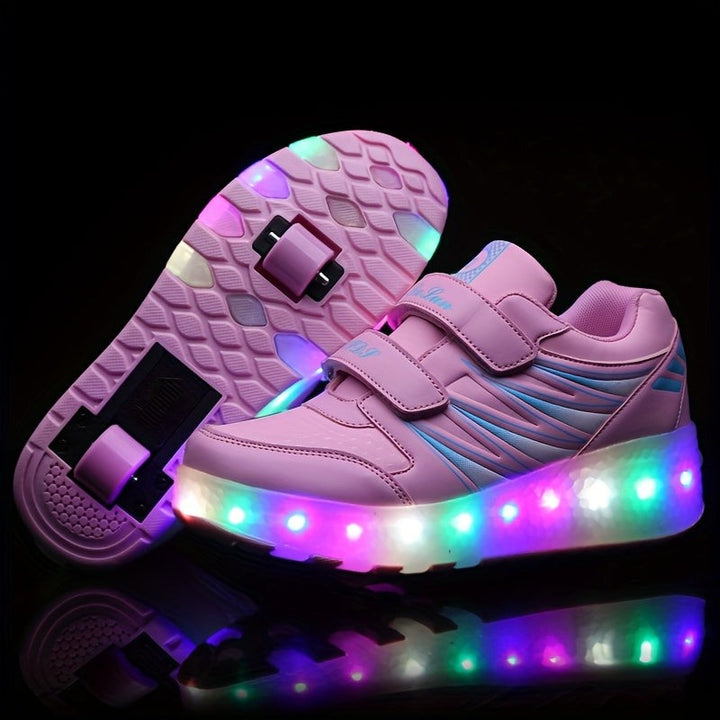 LED sneakers with removable wheels - product photo 5