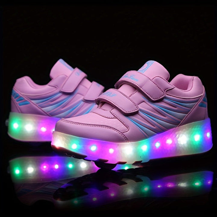 LED sneakers with removable wheels - product photo 6
