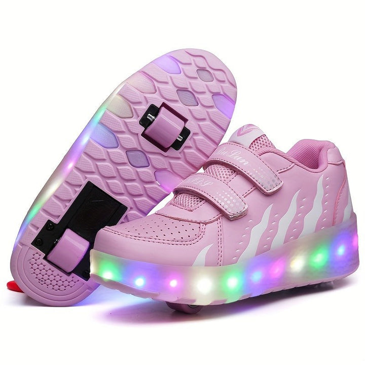 LED sneakers with removable wheels - product photo 9