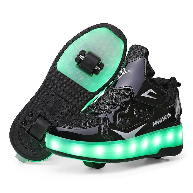 LED wheeled sneakers with lights in the sole - product photo 1