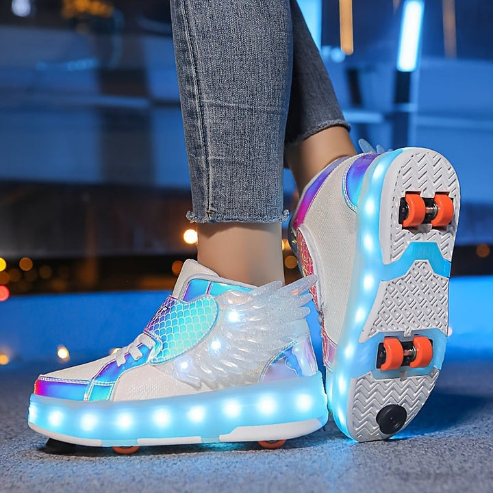 Light-up roller sneakers with wheels in the heel - product photo 1