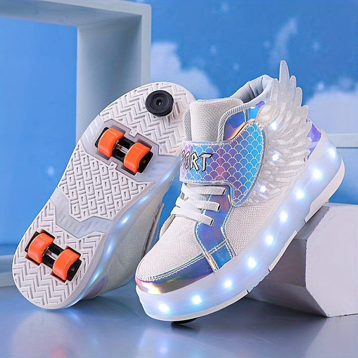Light-up roller sneakers with wheels in the heel - product photo 2