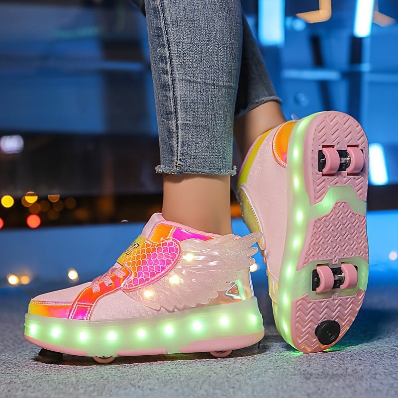 Light-up roller sneakers with wheels in the heel - product photo 3