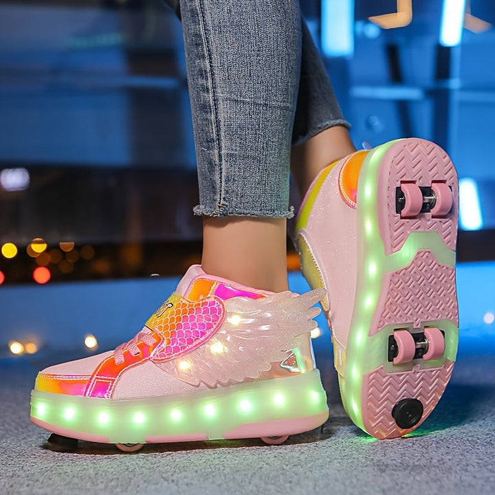 Light-up roller sneakers with wheels in the heel - product photo 3