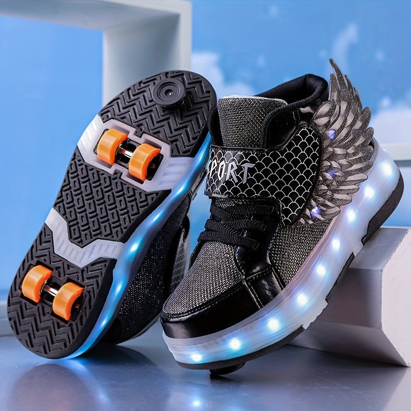 Light-up roller sneakers with wheels in the heel - product photo 4