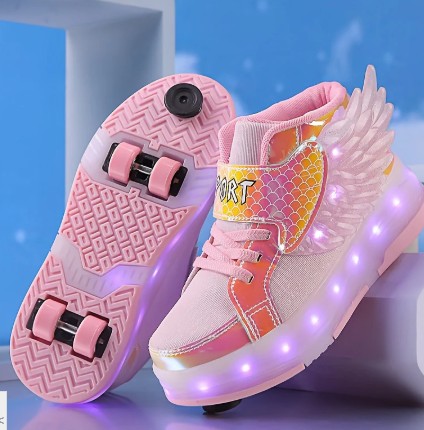 Light-up roller sneakers with wheels in the heel - product photo 5
