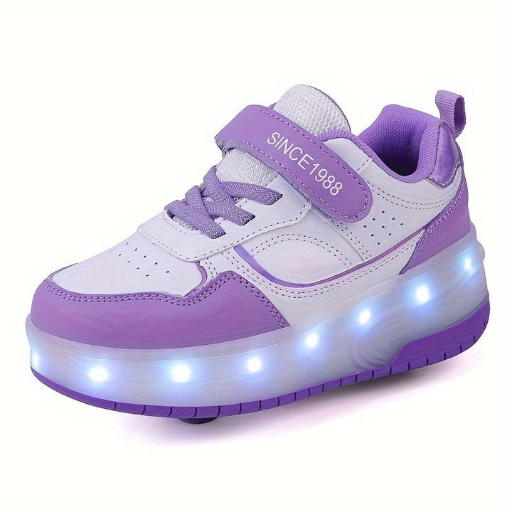Light-up sneakers with removable wheels - product photo 1