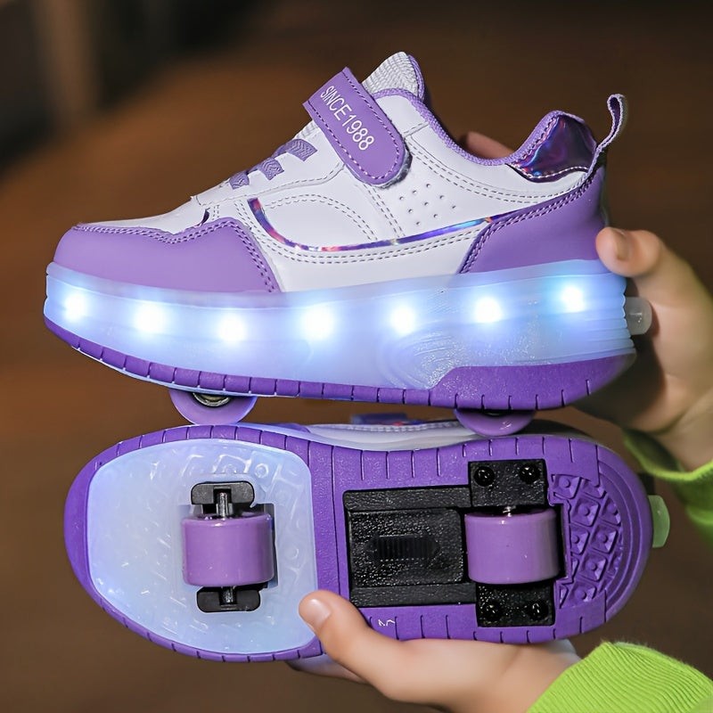 Light-up sneakers with removable wheels - product photo 2