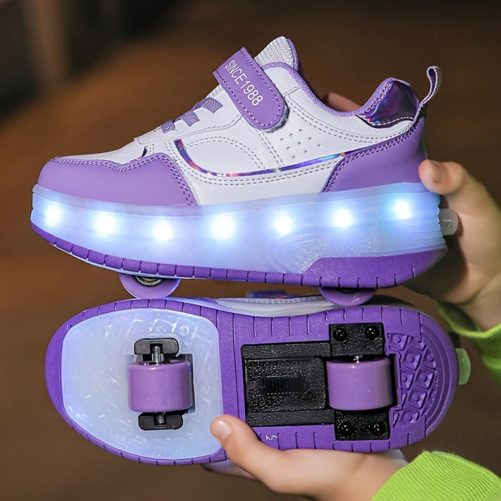 Light-up sneakers with removable wheels - product photo 2