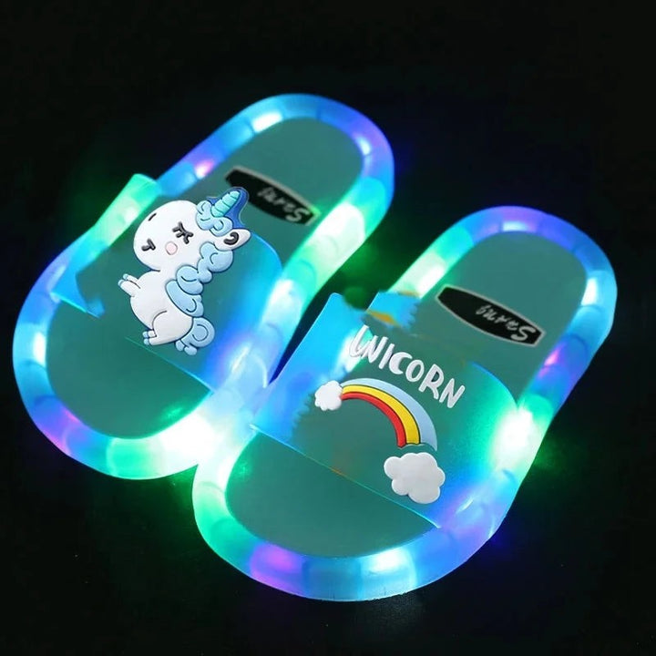 Light-up unicorn slides for children - product photo 2