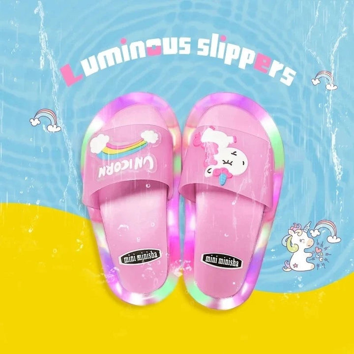 Light-up unicorn slides for children - product photo 3