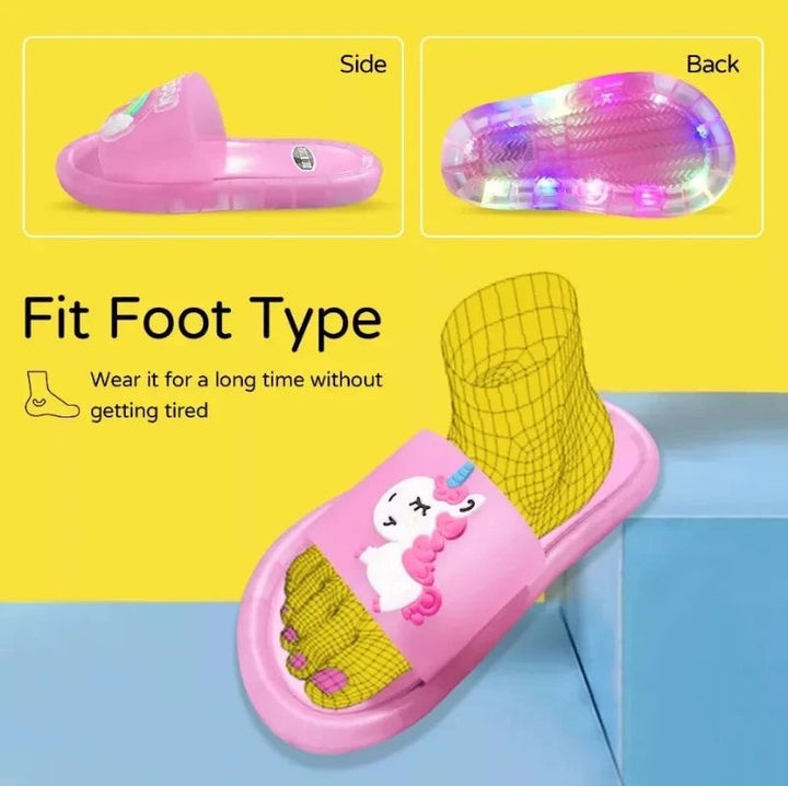 Light-up unicorn slides for children - product photo 5