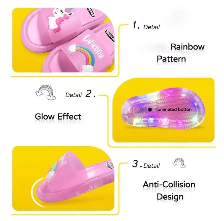 Light-up unicorn slides for children - product photo 6