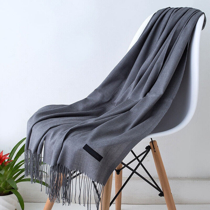 Long cashmere-blend scarf - product photo 8