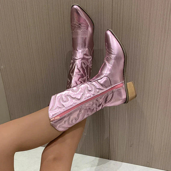 Luna | Western-Inspired Mid-Calf Boots With Modern Cowgirl Style