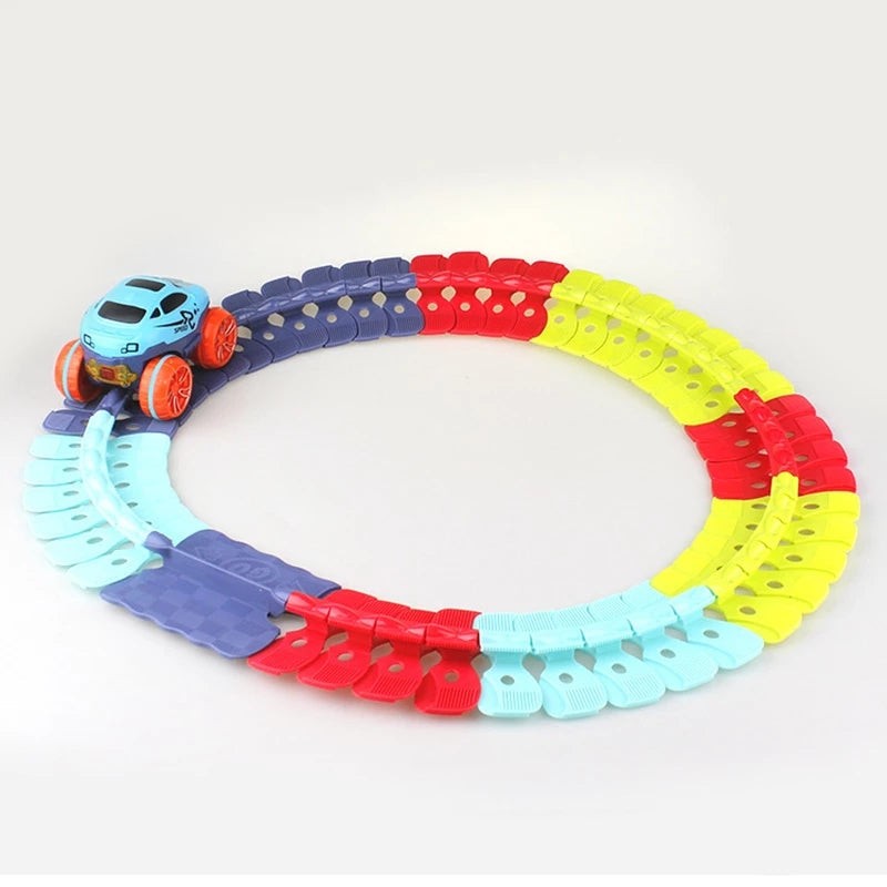 Magnetic car track set built into a course - product photo 4