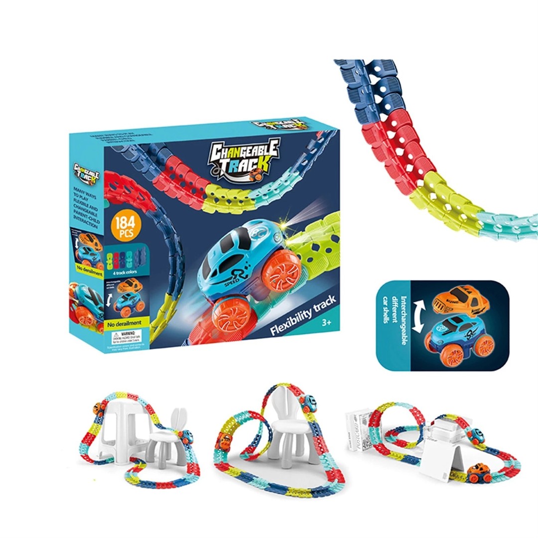 Magnetic car track set built into a course - product photo 5