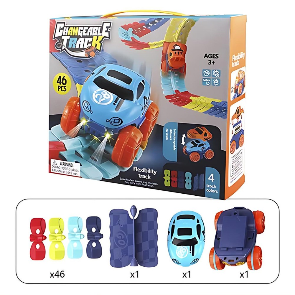 Magnetic car track set built into a course - product photo 7