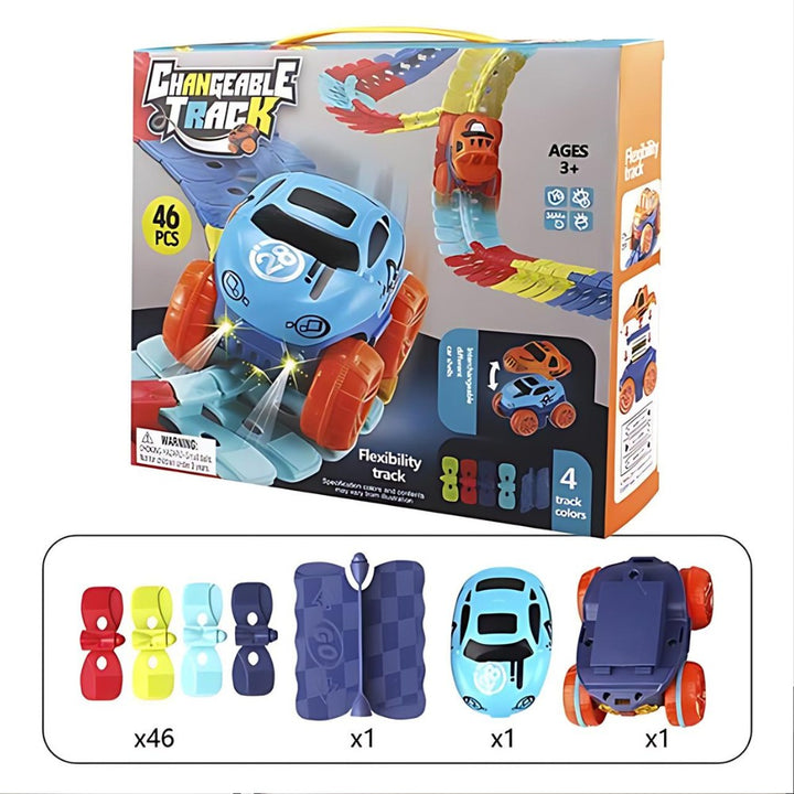 Magnetic car track set built into a course - product photo 7