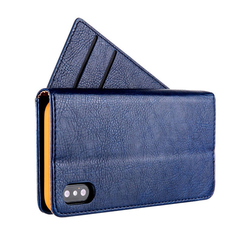 Magnetic flip phone case with card slots - product photo 1
