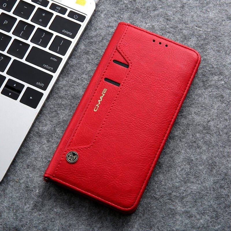 Magnetic flip phone case with card slots - product photo 15