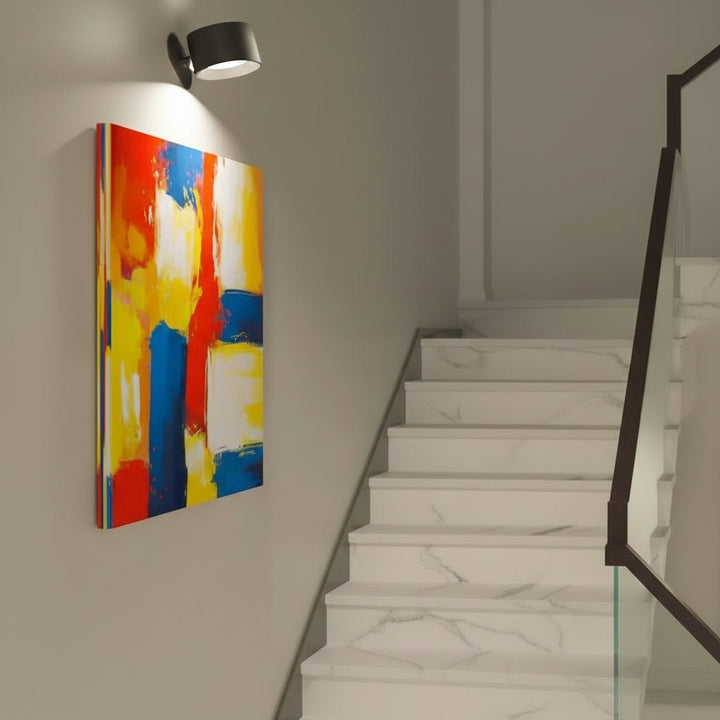 Magnetic LED wall light rotating on its mount - product photo 2