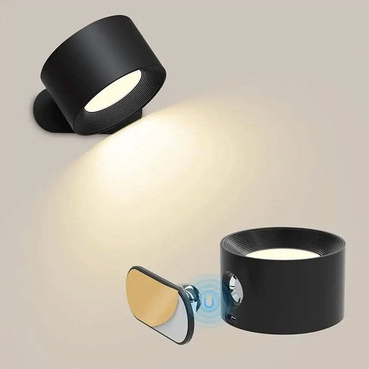 Magnetic LED wall light rotating on its mount - product photo 5