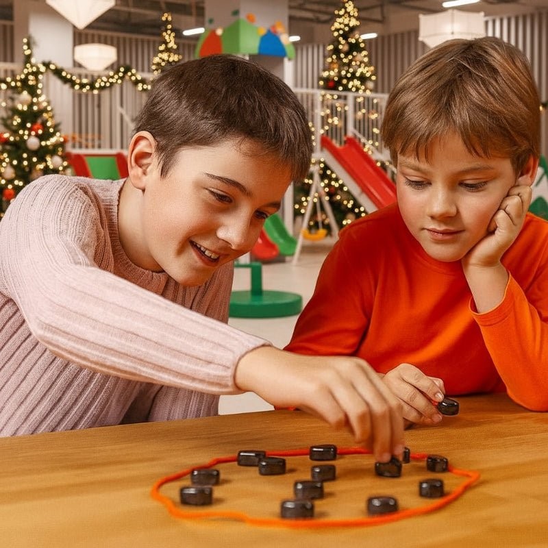 Folding magnetic chess set with pieces held to the board - product photo 3