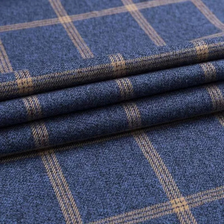 SAMUEL | Men’s Long Sleeve Plaid Shirt With Button-Down Collar