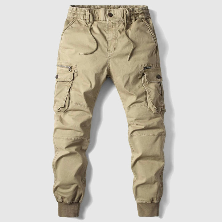 Aaron | Men’s Utility Cargo Pants With Multiple Pockets And Elastic Ankle Cuffs