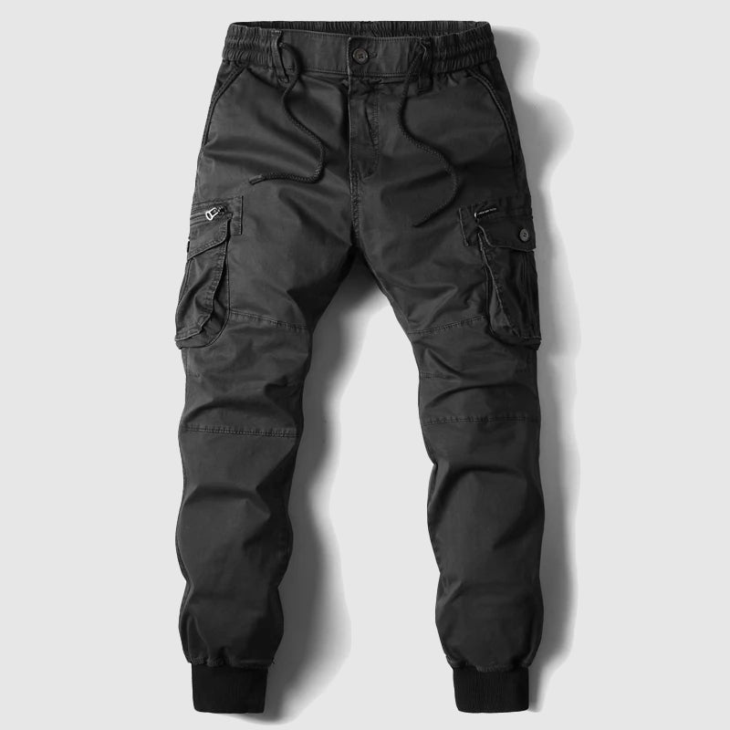 Aaron | Men’s Utility Cargo Pants With Multiple Pockets And Elastic Ankle Cuffs