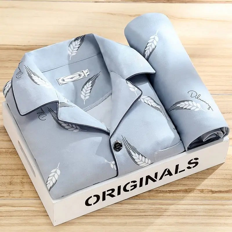 Men's button-front pajama set - product photo 1