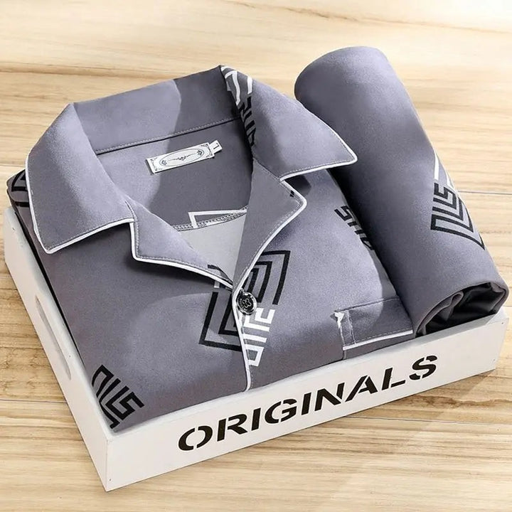 Men's button-front pajama set - product photo 2