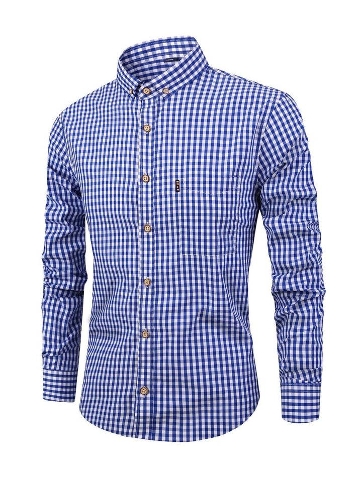 Men's check shirt with a comfortable cut - product photo 1