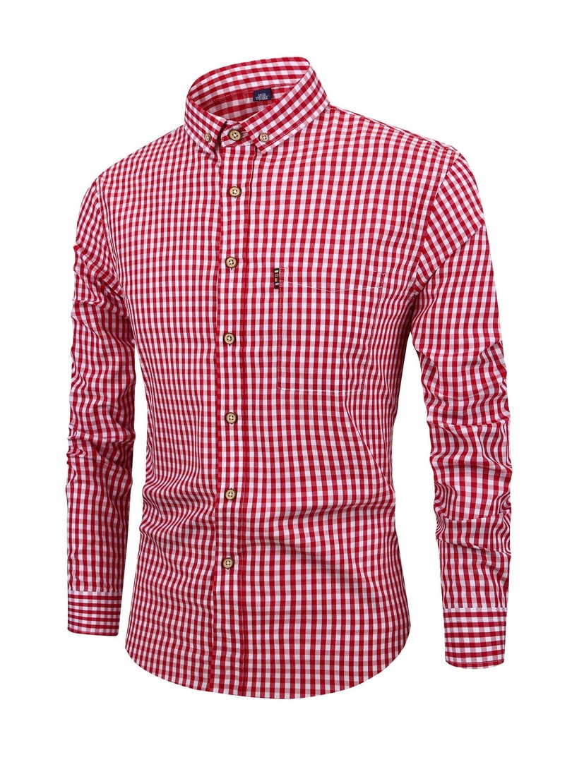 Men's check shirt with a comfortable cut - product photo 3