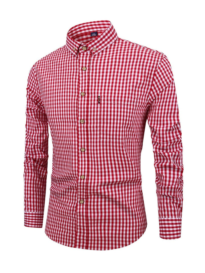 Men's check shirt with a comfortable cut - product photo 3