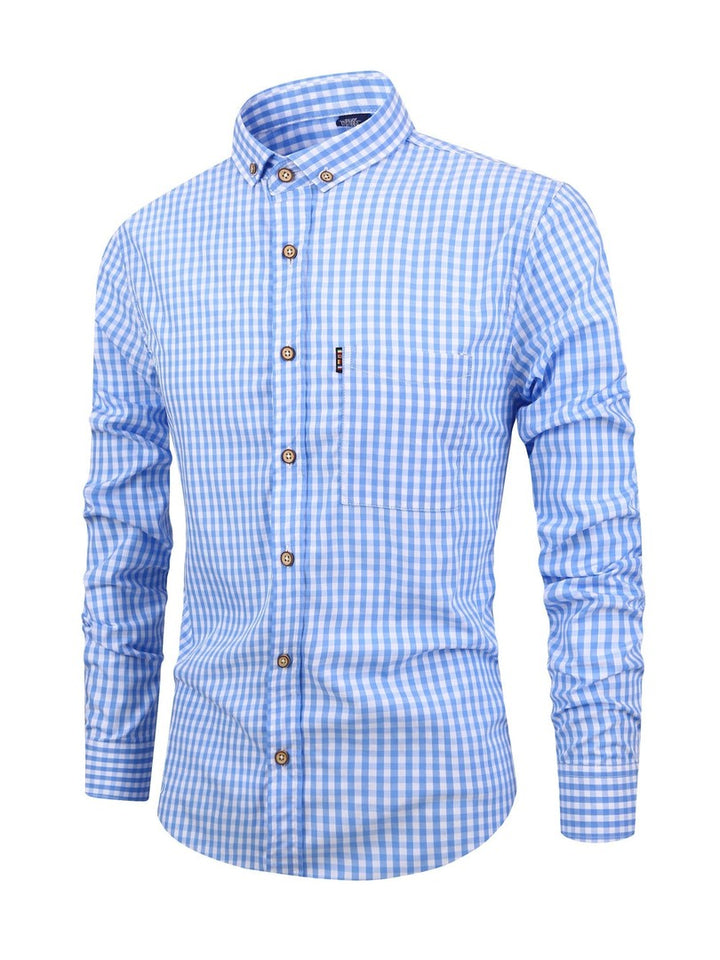 Men's check shirt with a comfortable cut - product photo 5