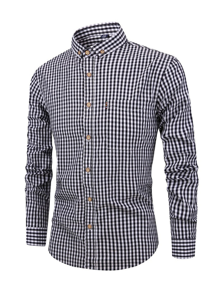 Men's check shirt with a comfortable cut - product photo 6