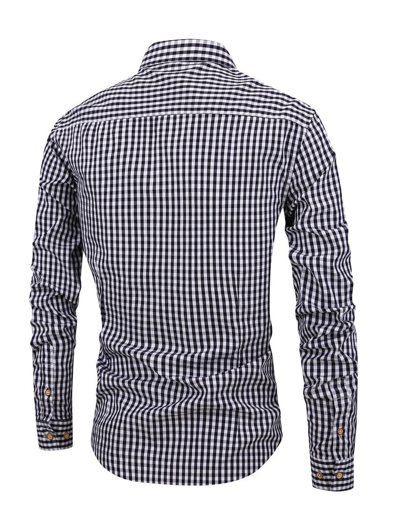 Men's check shirt with a comfortable cut - product photo 7